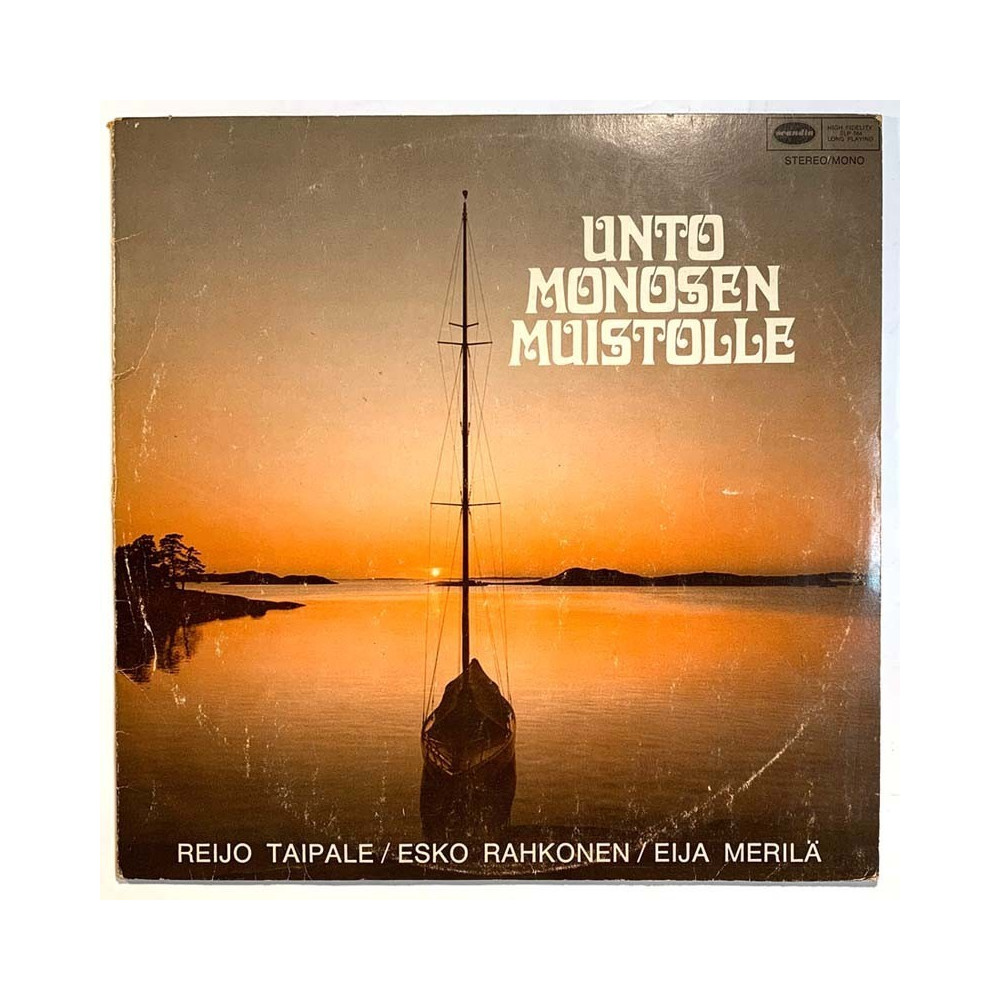 Rahkonen Esko, Reijo Taipale, Eija Merilä 1972 SLP 564 Unto Monosen muistolle Used LP