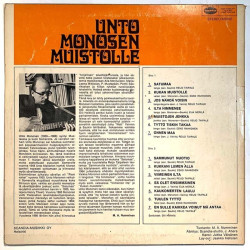 Rahkonen Esko, Reijo Taipale, Eija Merilä 1972 SLP 564 Unto Monosen muistolle Used LP