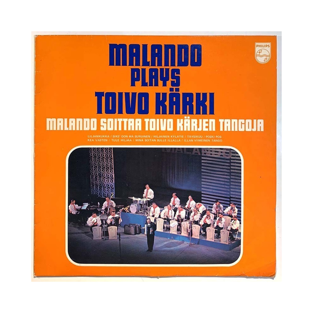 Malando plays Toivo Kärki 1973 6432 010 Malando soittaa Toivo Kärjen tangoja Begagnat LP