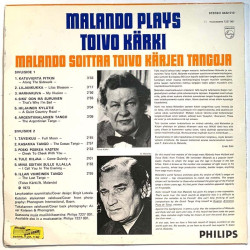 Malando plays Toivo Kärki 1973 6432 010 Malando soittaa Toivo Kärjen tangoja Begagnat LP