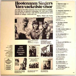 Hootenanny Singers 1971 POLS 229 Våra Vackraste Visor Used LP