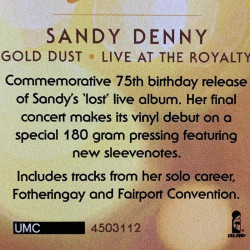 Denny Sandy : Gold dust, live at Royalty - LP