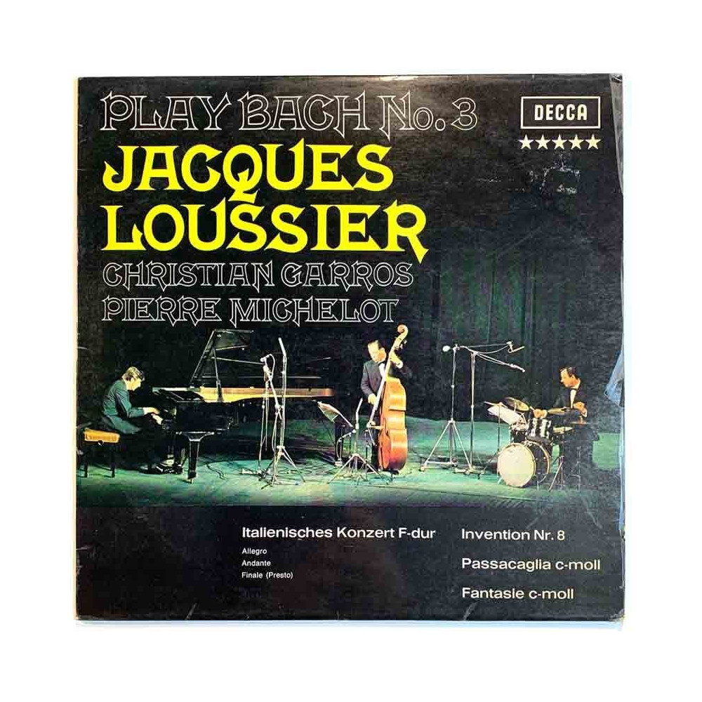 Loussier Jacques: Play Bach No.2  kansi VG levy VG+ Käytetty LP