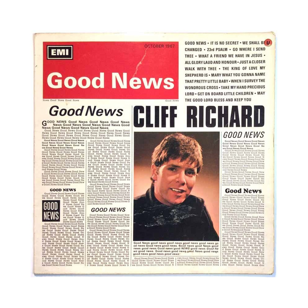 Richard Cliff: Good News  kansi VG levy G+ Käytetty LP
