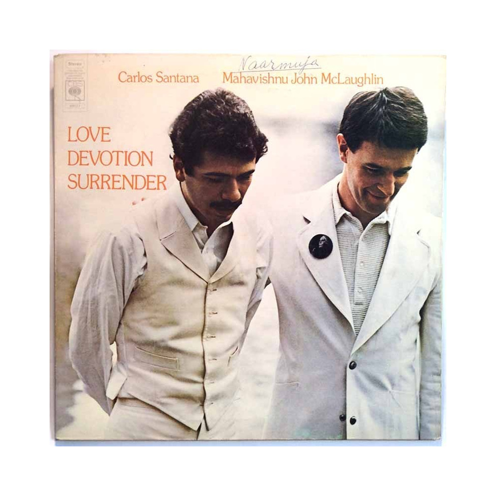 Santana Carlos / Mahavishnu John McLaughlin: Love Devotion Surrender  kansi VG levy G+ Käytetty LP