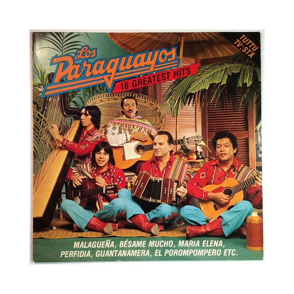 Los Paraguayos: 16 Greatest Hits  kansi EX- levy EX- Käytetty LP