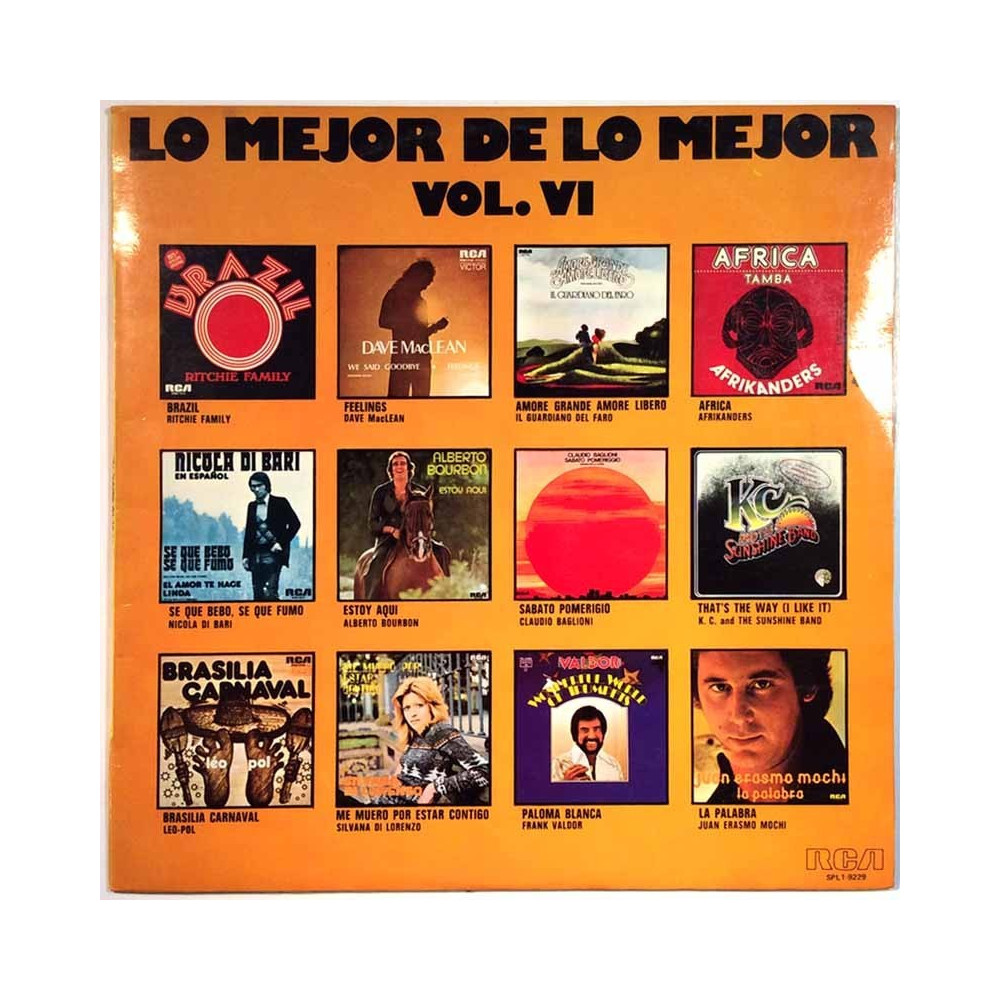 K.C. & The Sunshine Band, Asrikanders ym.: Lo Mejor De Lo Mejor Vol. VI  kansi EX- levy VG bonus LP:nä veloituksetta