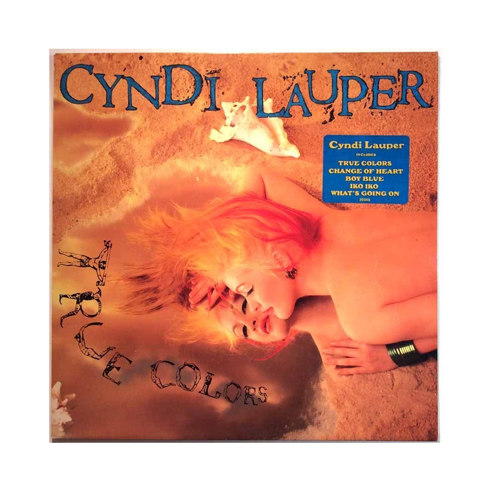 Lauper Cyndi: True Colors  kansi EX- levy EX Käytetty LP