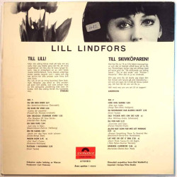 Lindfors Lill: Du är den ende  kansi EX levy EX Käytetty LP