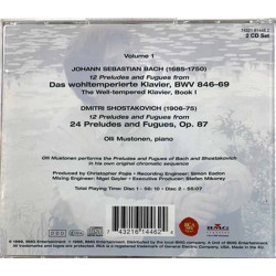 Mustonen Olli - Bach & Shostakovich: Preludes and Fugues 2CD  kansi EX levy EX Käytetty CD