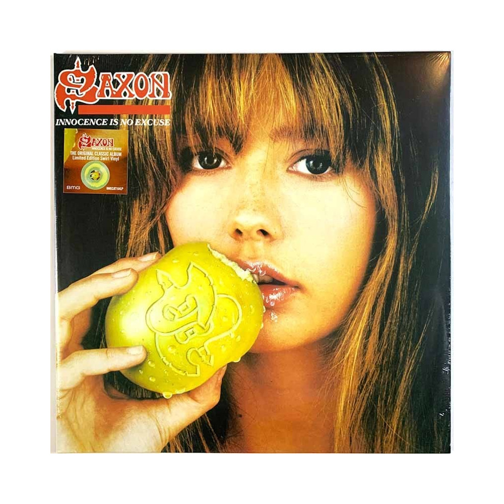 Saxon 1985 BMGCAT164LP Innocence is no excuse - swirl vinyl LP