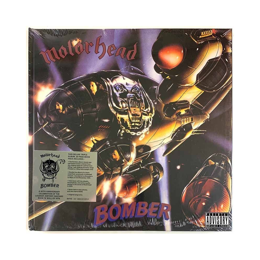 Motörhead 1979 BMGCAT378TLP Bomber 3LP LP