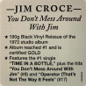 Croce Jim 1972 538630631 You don't mess around with Jim LP