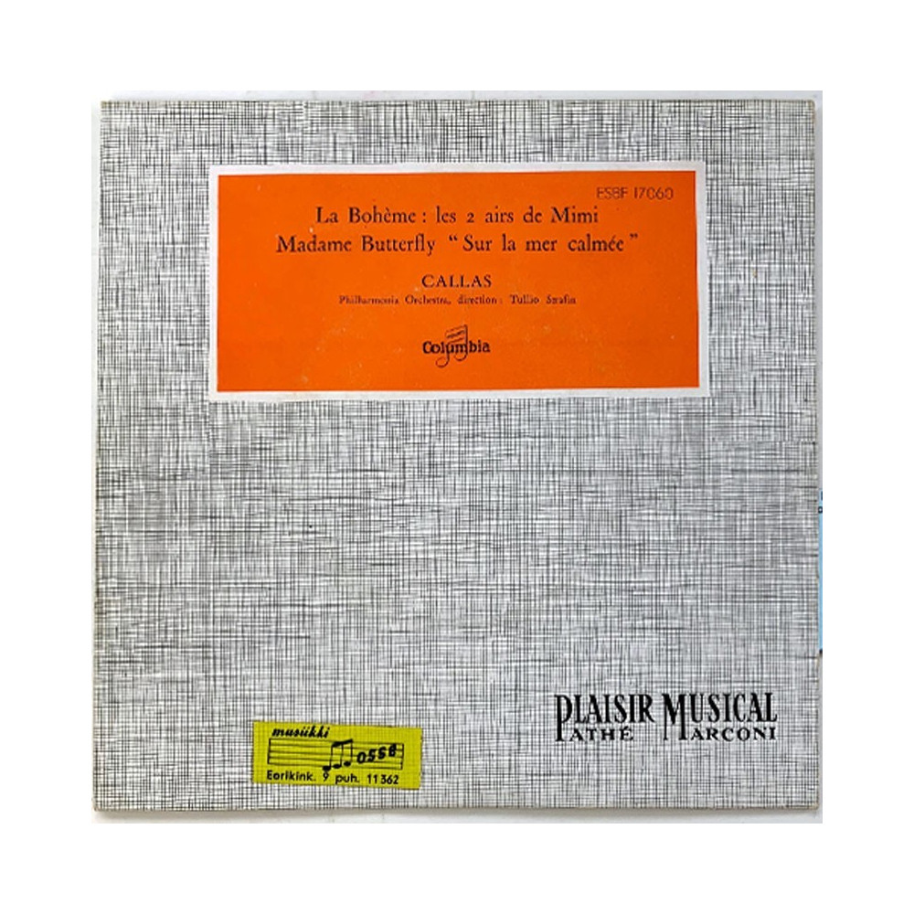 Callas Maria 1959 ESBF 17060 La Boheme / Madame Butterfly begagnad singelskiva
