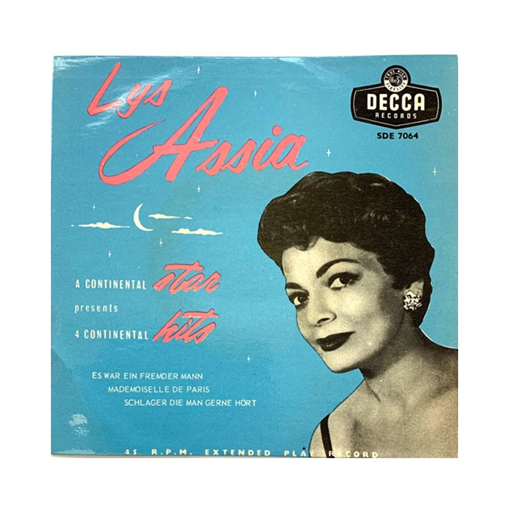 Assia Lys: Presenting Lys Assia EP  kansi EX- levy VG+ käytetty vinyylisingle