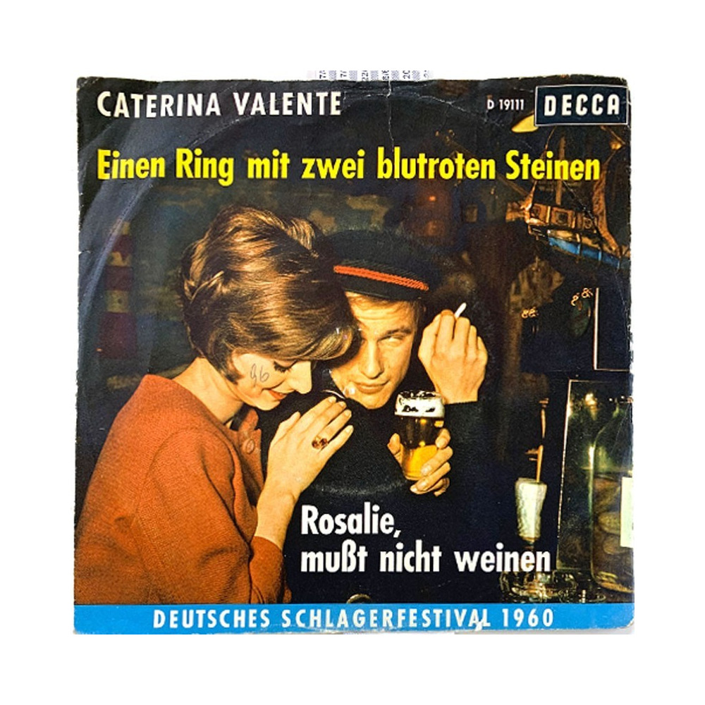 Valente Caterina 1960 D 19111 Einen ring mit zwei blutroten steinen / begagnad singelskiva