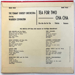 Tommy Dorsey Orchestra: Tea for two cha cha  kansi EX levy VG+ käytetty vinyylisingle
