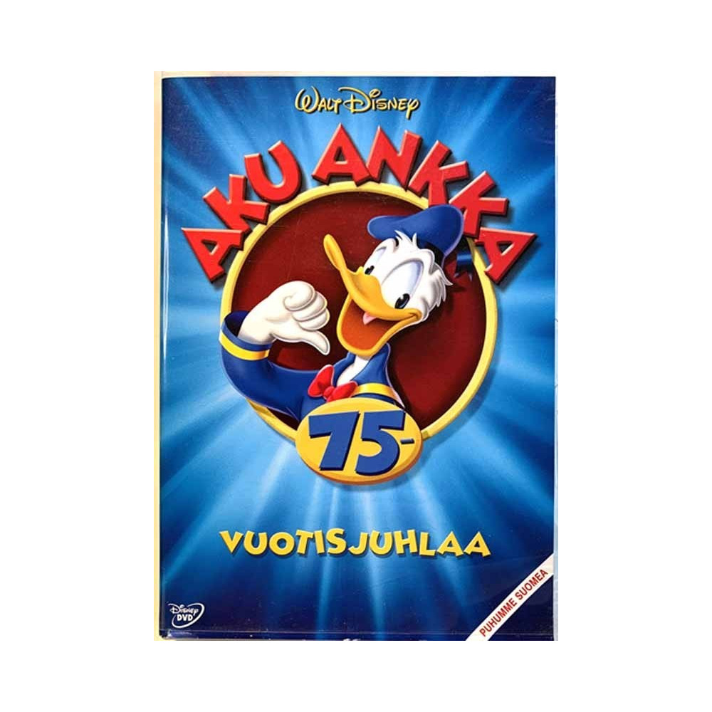 DVD - Elokuva: Aku Ankka 75-vuotisjuhlaa  kansi EX levy EX DVD