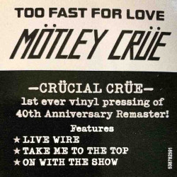 Mötley Crüe : Too fast for love - LP