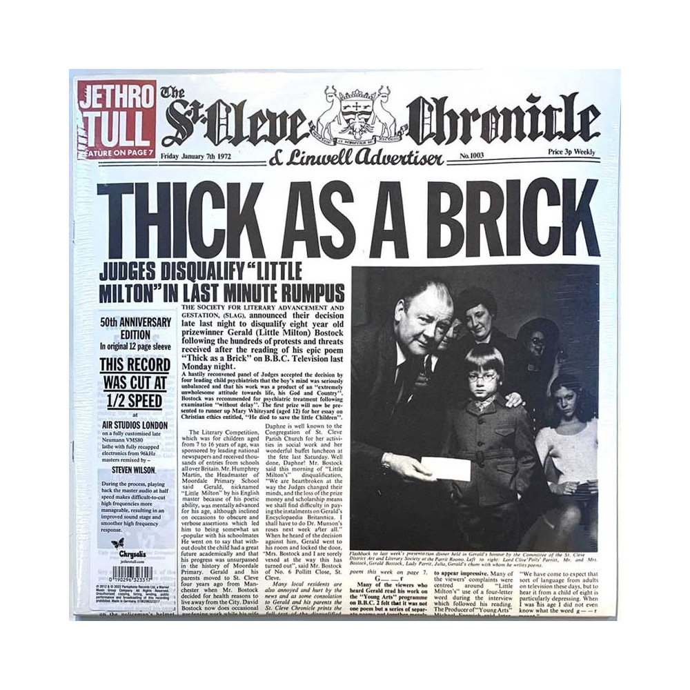 Jethro Tull : Thick as a brick 50th anniversary ediion - LP