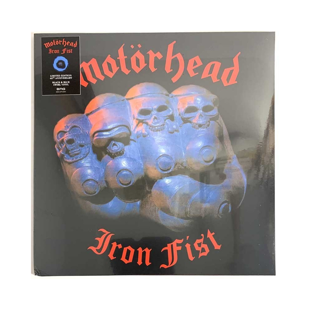Motörhead 1982 BMGCAT5421LPC Iron Fist, black & blue swirl vinyl LP