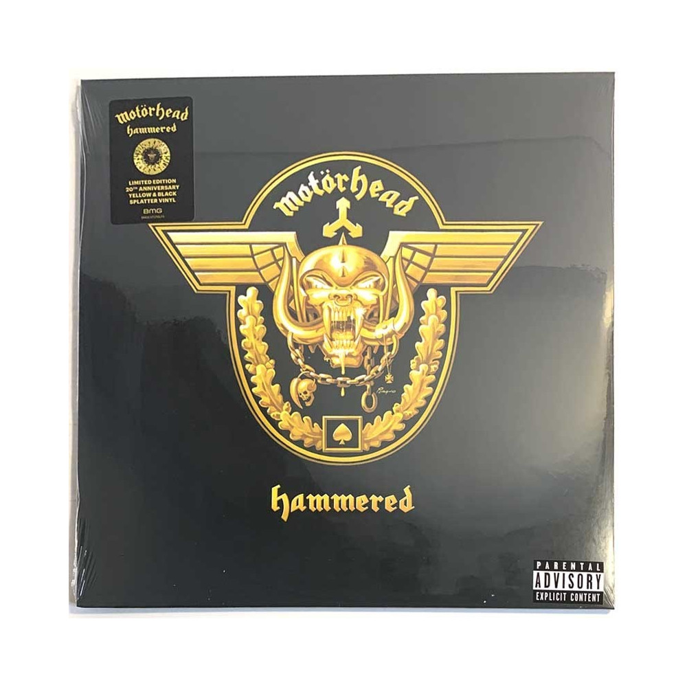 Motörhead 2002 BMGCAT370LPX Hammered, yellow & black splatter vinyl LP