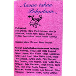 Turun Kiikurit r.y.: Aavan takaa Pohjolaan... kansipaperi EX , musiikkikasetin kunto EX käytetty kasetti