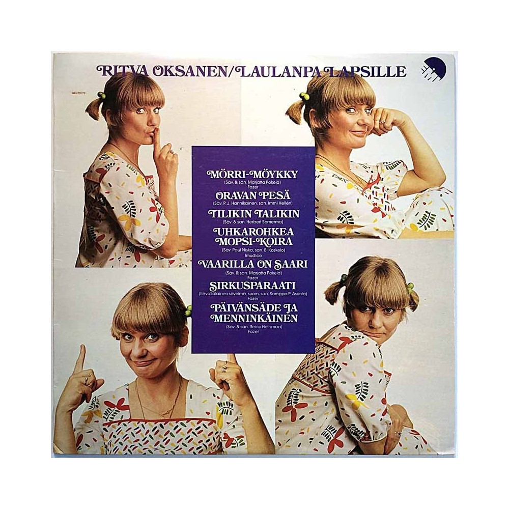 Oksanen Ritva 1977 9C 062-38259 Laulanpa lapsille Begagnat LP