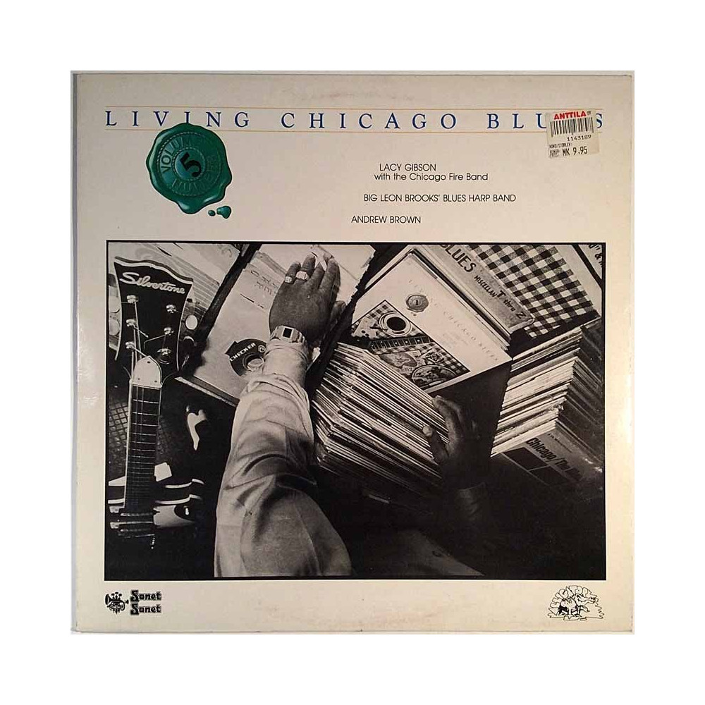 Gibson Lacy, Big Leon Brooks' Blues Harp Band 1980 SNTF 841 Living Chicago Blues Volume 5 Begagnat LP