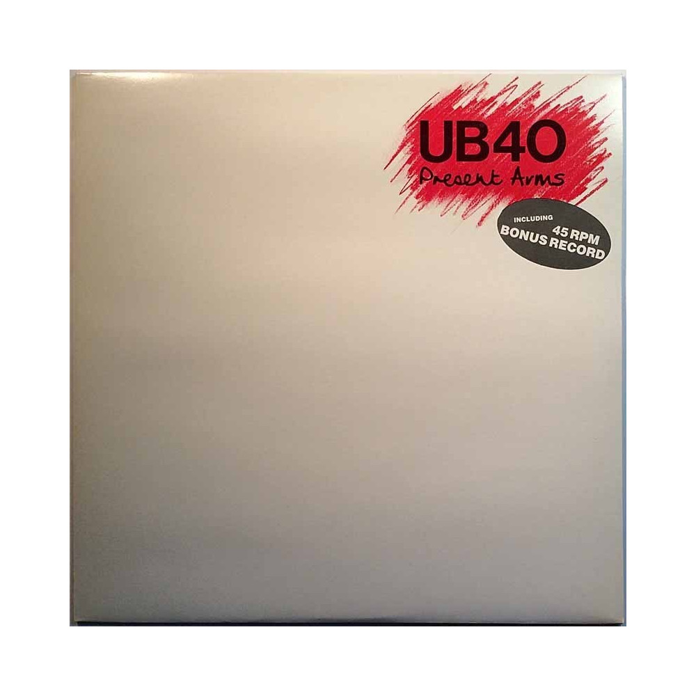 UB 40: Present Arms LP + bonussingle  kansi EX levy EX Käytetty LP