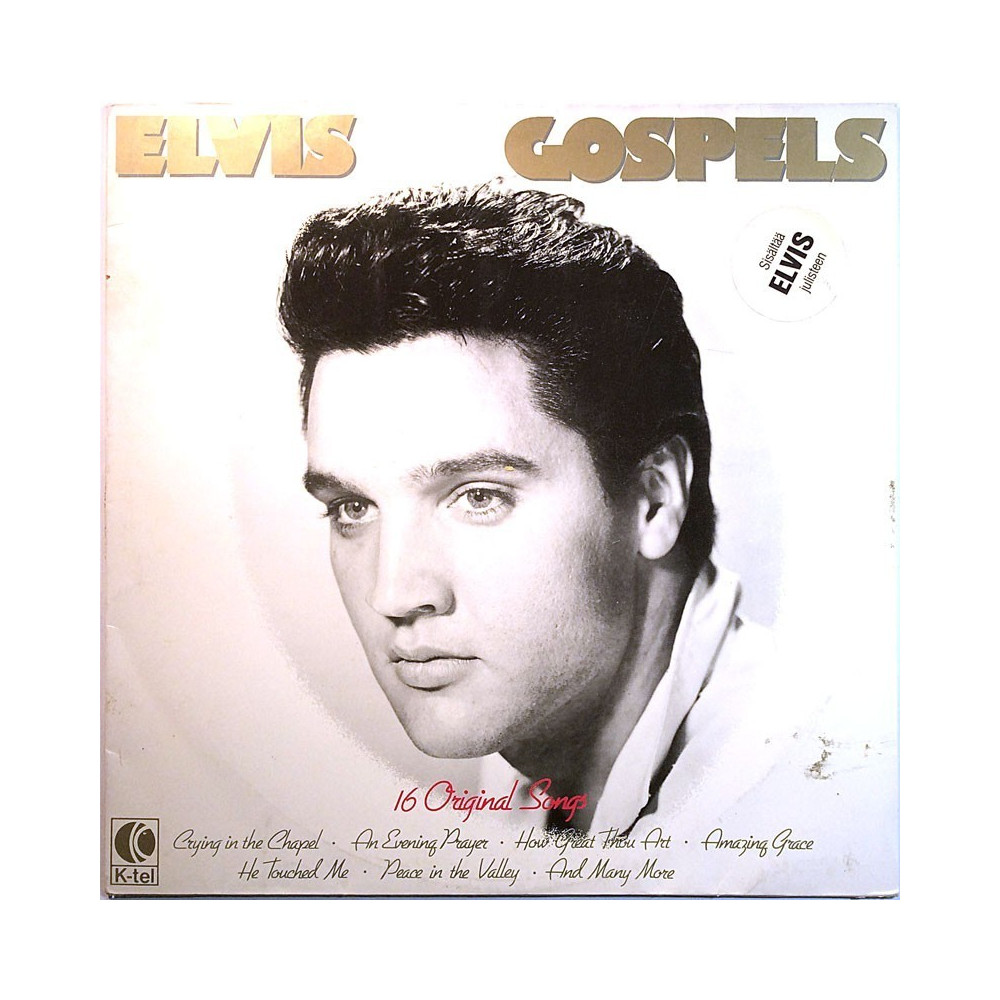 Elvis: Gospels 16 Original Songs  kansi VG levy VG+ Käytetty LP