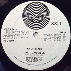 Cambell Jimmy 1971 VEL-1000 Half Baked Used LP