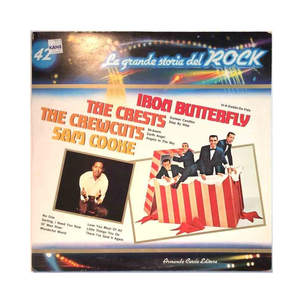 Iron Butterfly, Crests, The Crew Cuts: La Grande storia del ROCK vol. 42  kansi EX- levy EX Käytetty LP