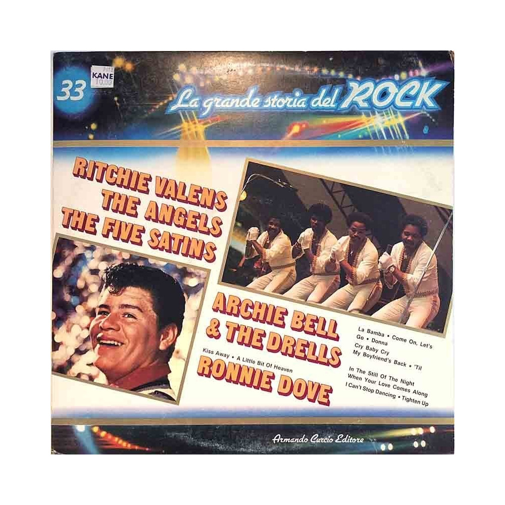 Ritchie Valens, Angels, Five Satins ym.: La Grande storia del ROCK vol. 33  kansi EX- levy EX Käytetty LP