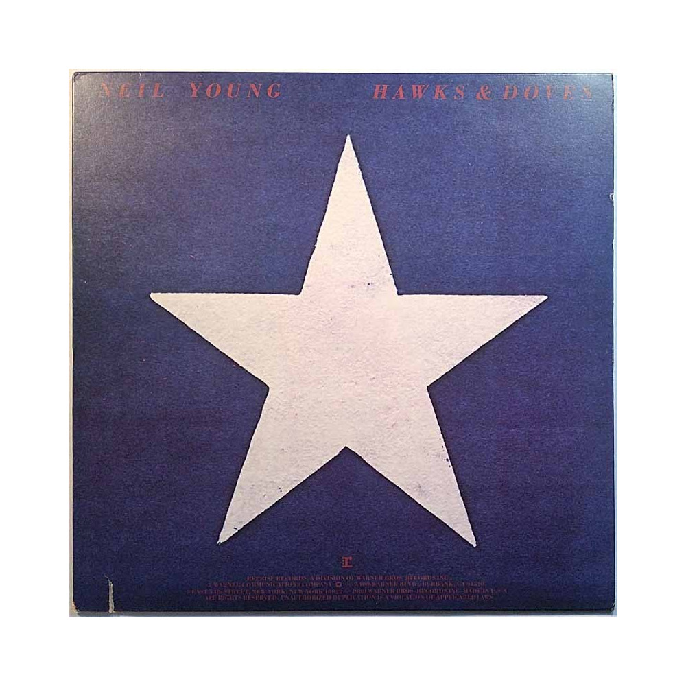 Young Neil 1980 W 54109 Hawks & Doves Begagnat LP
