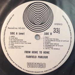 Fairfield Parlour 1970 VO-231 From Home To Home Begagnat LP