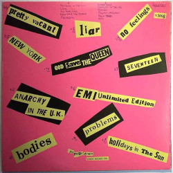 Sex pistols: Never Mind The Bollocks Here's The Sex Pistols  kansi G+ levy VG+ Käytetty LP