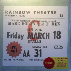 Marc Bolan & T. Rex 1977 DEMREC189 Live 1977 - 40th Anniversary Edition 2LP LP