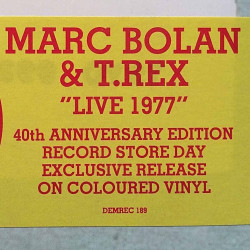 Marc Bolan & T. Rex 1977 DEMREC189 Live 1977 - 40th Anniversary Edition 2LP LP
