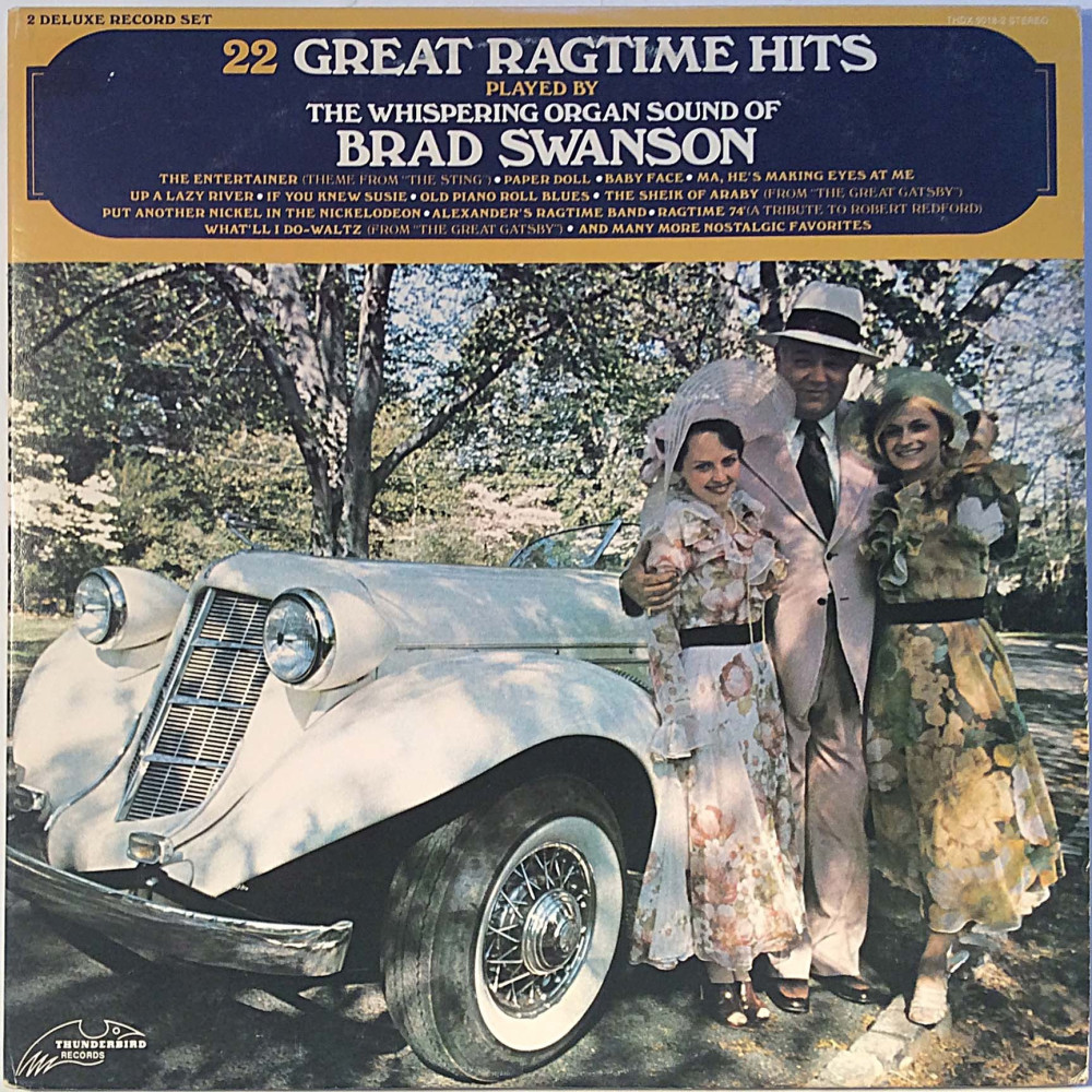 Swanson Brad organ sound: 22 Great Ragtime Hits 2LP  kansi EX- levy EX Käytetty LP