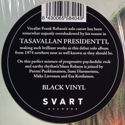 Robson Frank : Robson -74 black vinyl - uusi LP