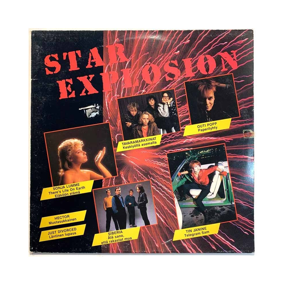 Tavaramarkkinat, Outi Popp, Siberia ym. LP Star Explosion  kansi VG levy EX Käytetty LP