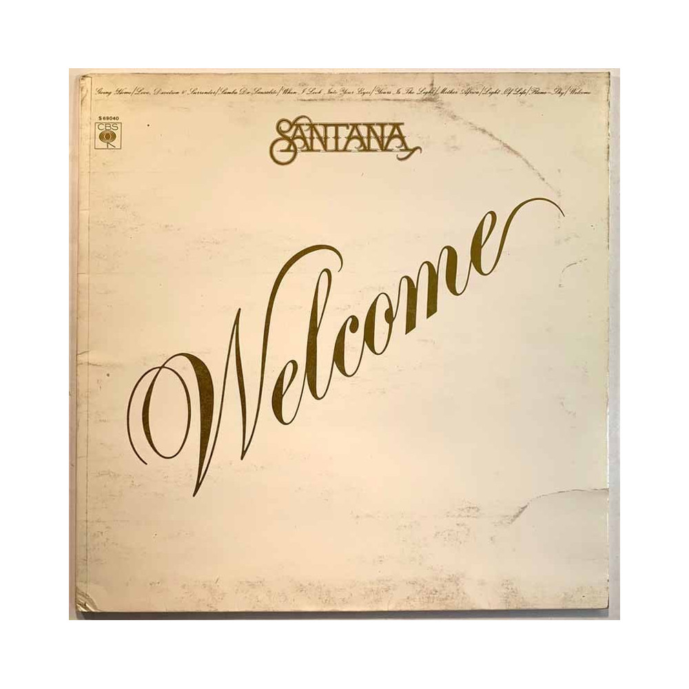 Santana LP Welcome  kansi VG- levy EX- Käytetty LP