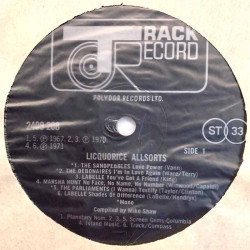 Parliaments, Labelle ym. LP Liquorice Allsorts  kansi VG levy EX Käytetty LP