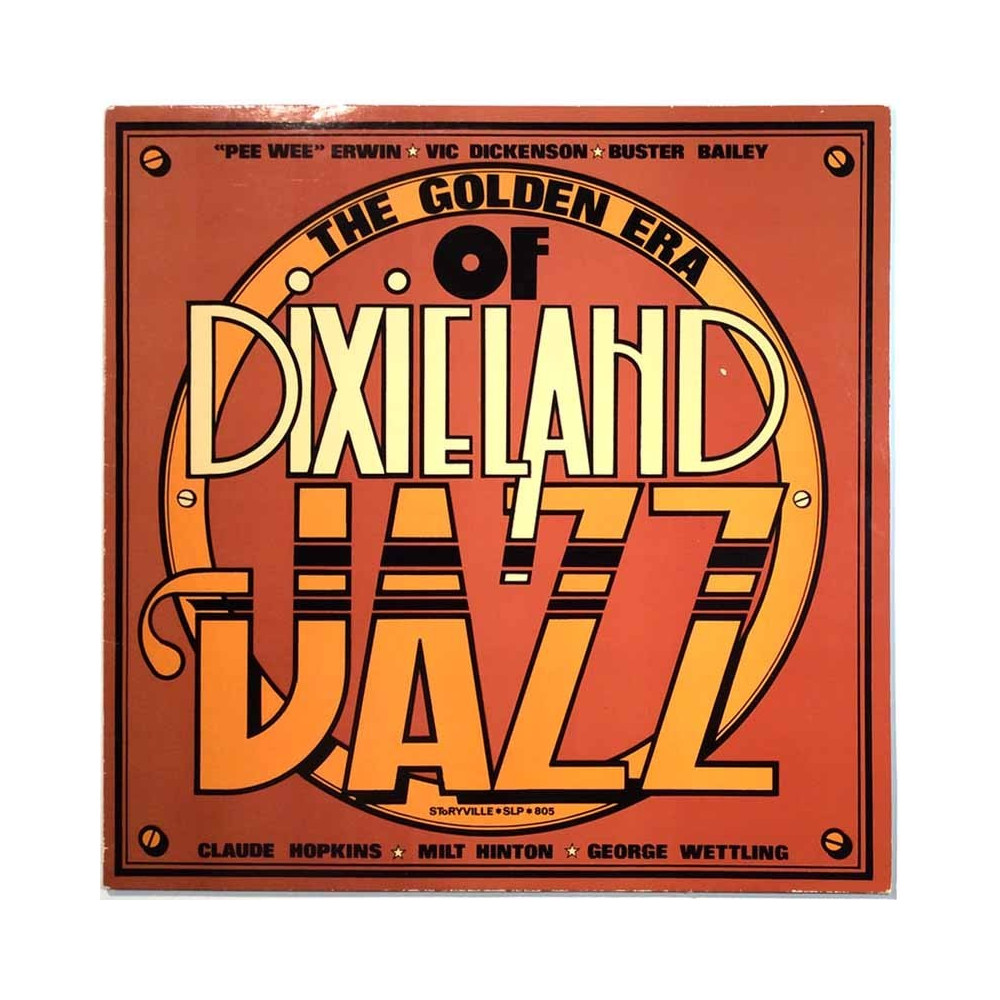 Pee Wee Erwin, Vic Dickenson... Käytetty LP-Levy The Golden Era Of Dixieland Jazz  kansi EX levy EX- Käytetty LP