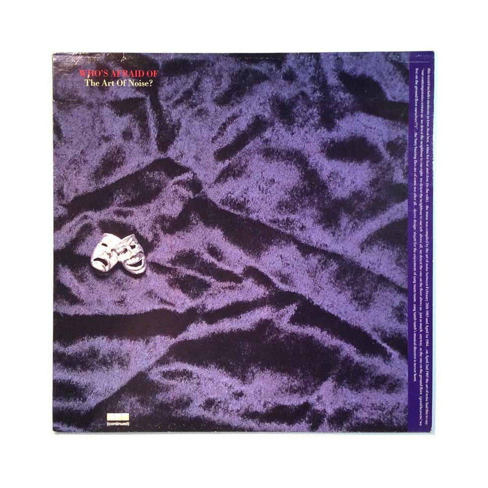 Art Of Noise Käytetty LP-Levy Who's Afraid Of The Art Of Noise  kansi VG+ levy EX- Käytetty LP