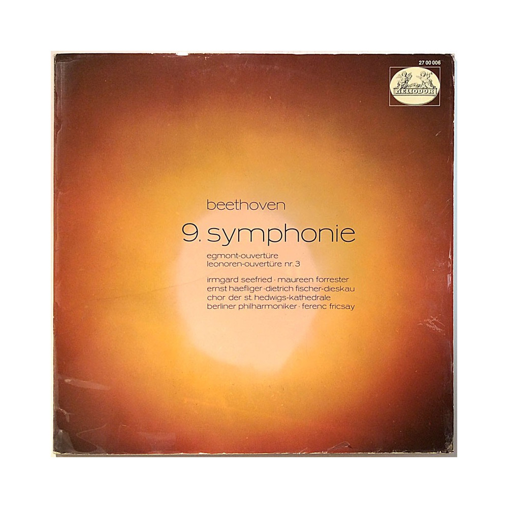 Beethoven, Berliner Philharmoniker Käytetty LP-Levy 9. Symphonie 2LP  kansi VG levy EX- Käytetty LP