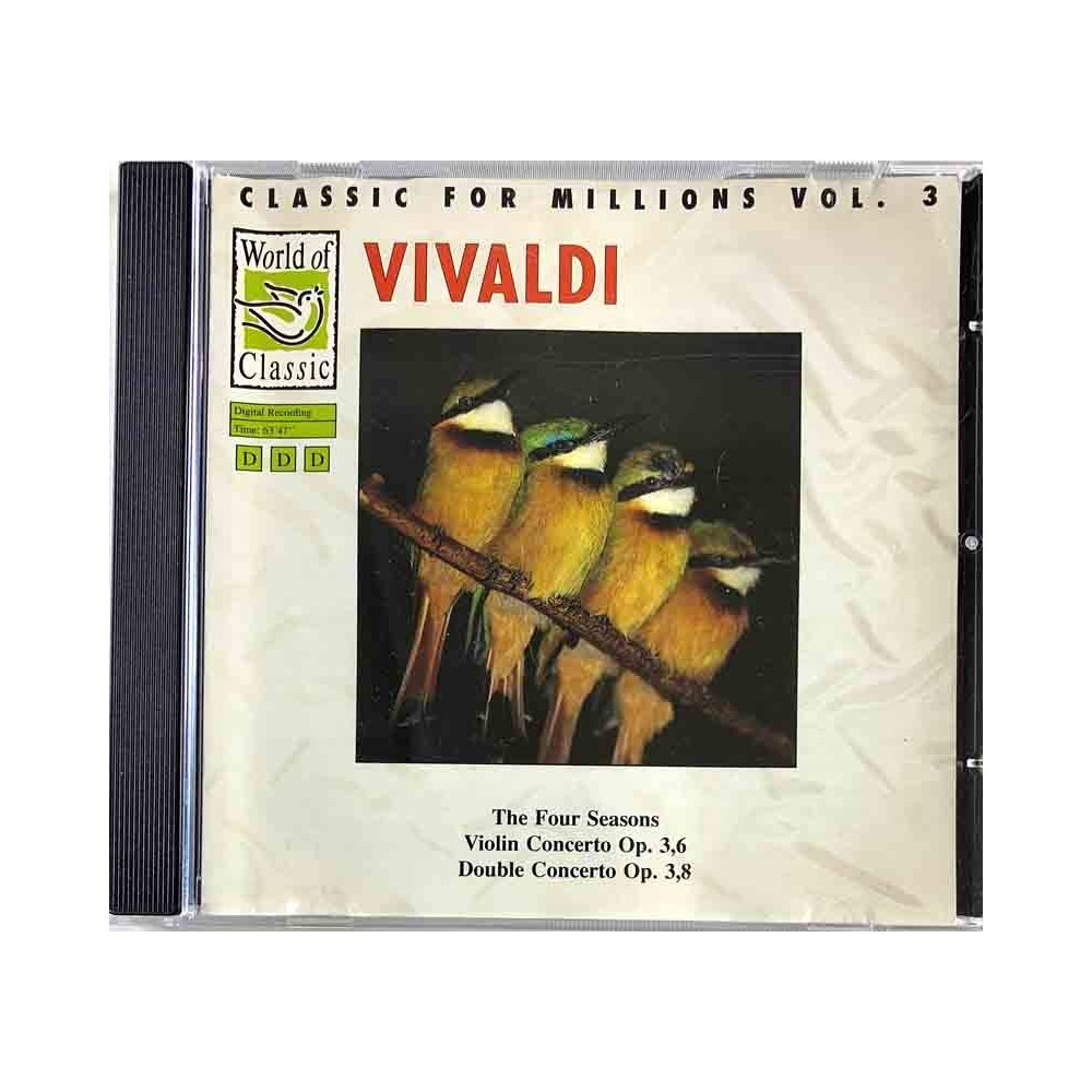 Vivaldi CD-levy The Four Seasons violin concertto  kansi EX- levy VG Käytetty CD