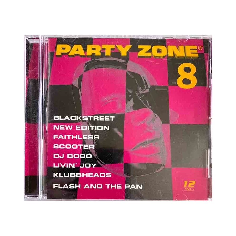 Jah Boyz, Blackstreet, Klubbheads ym. CD-levy Party Zone 8  kansi EX levy EX- Käytetty CD