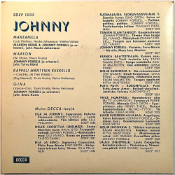 Johnny Forsell: Manzanilla / Marion + 2 muuta EP  kansi EX- levy EX- käytetty vinyylisingle